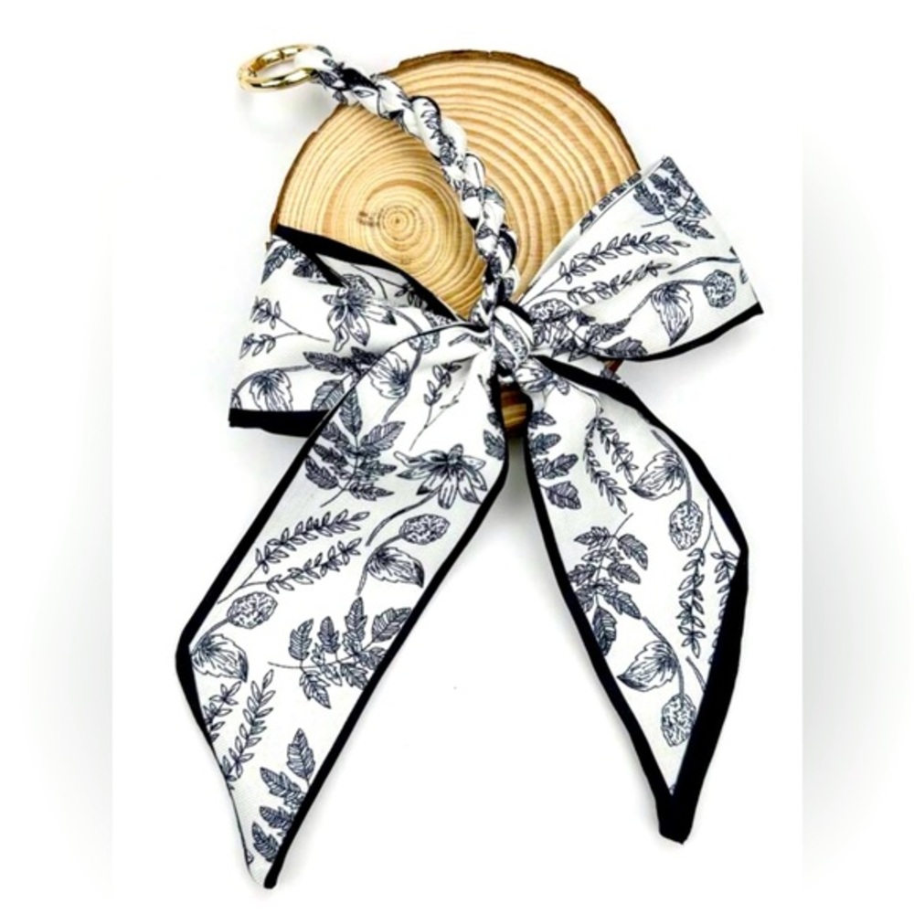 1pc Simple Print Bowknot Bag/Purse Charm/Keychain Pendant Bow Keychain